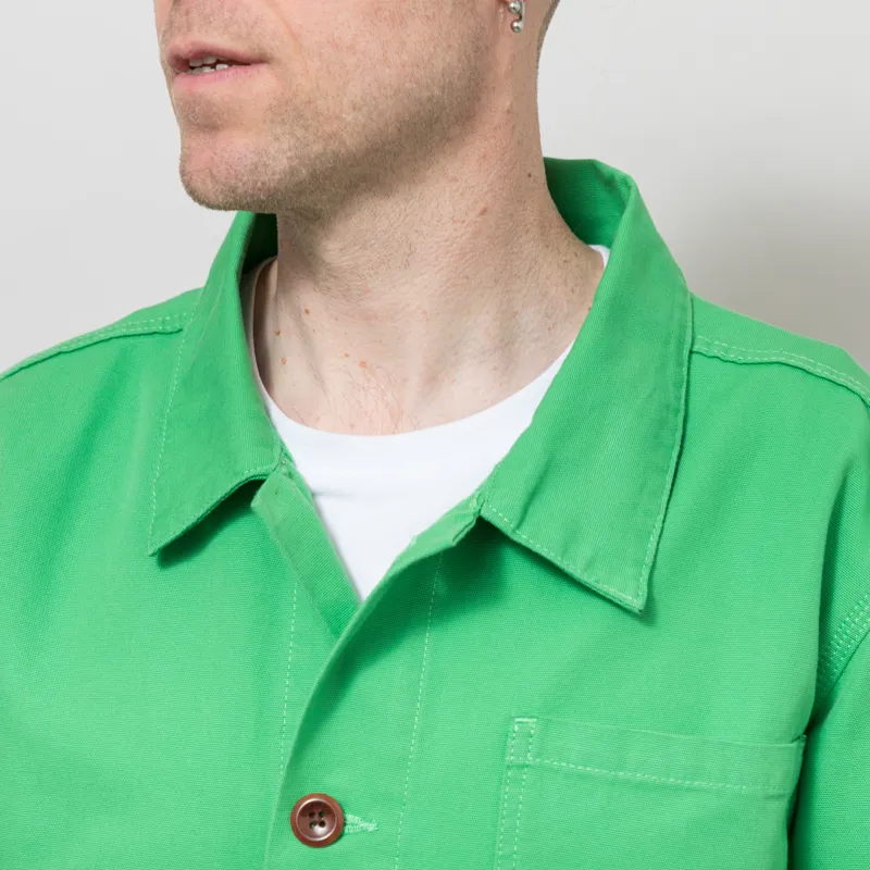 Uskees 3001 Buttoned Overshirt Tropical Green-3