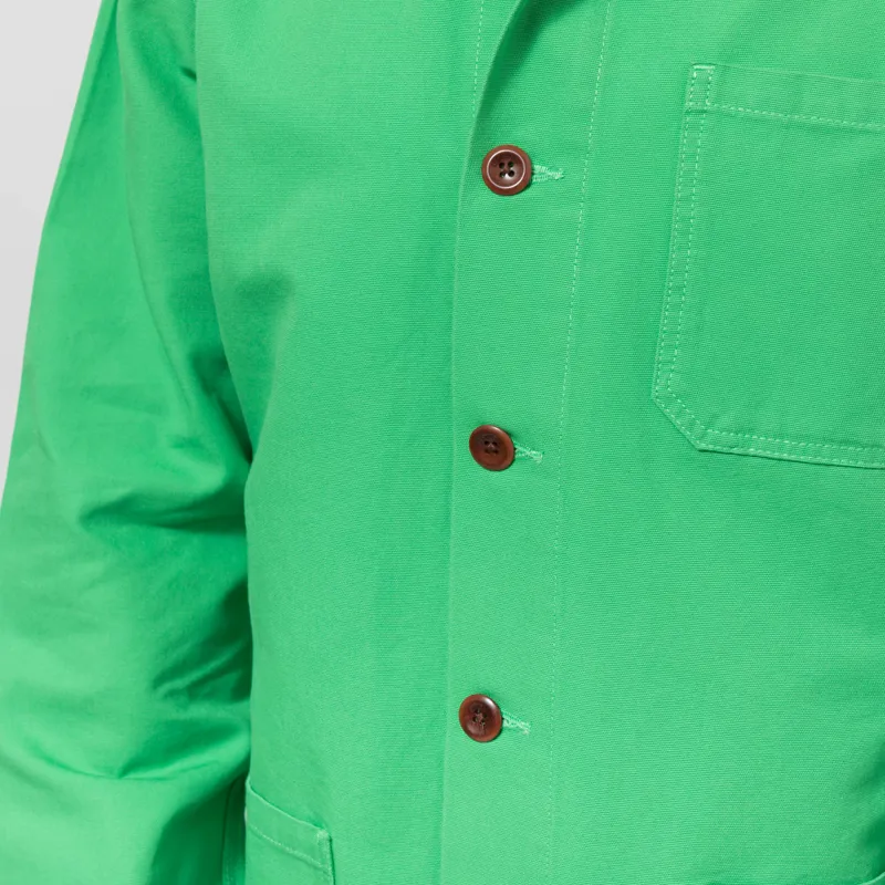 Uskees 3001 Buttoned Overshirt Tropical Green-5