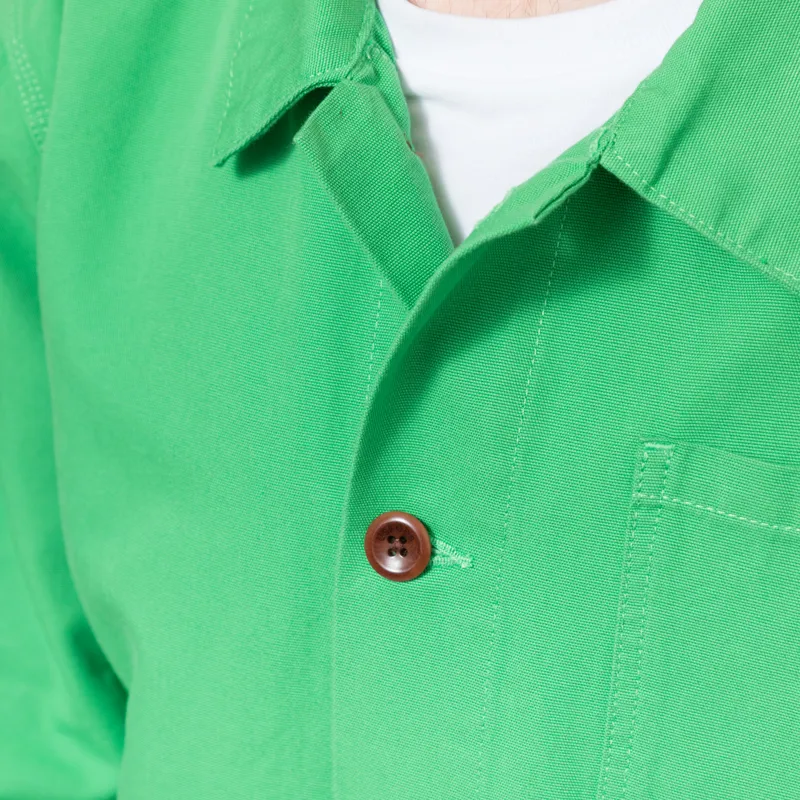 Uskees 3001 Buttoned Overshirt Tropical Green-4
