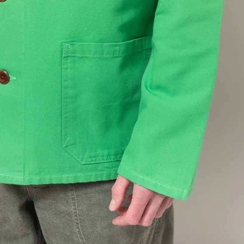 Uskees 3001 Buttoned Overshirt Tropical Green-7