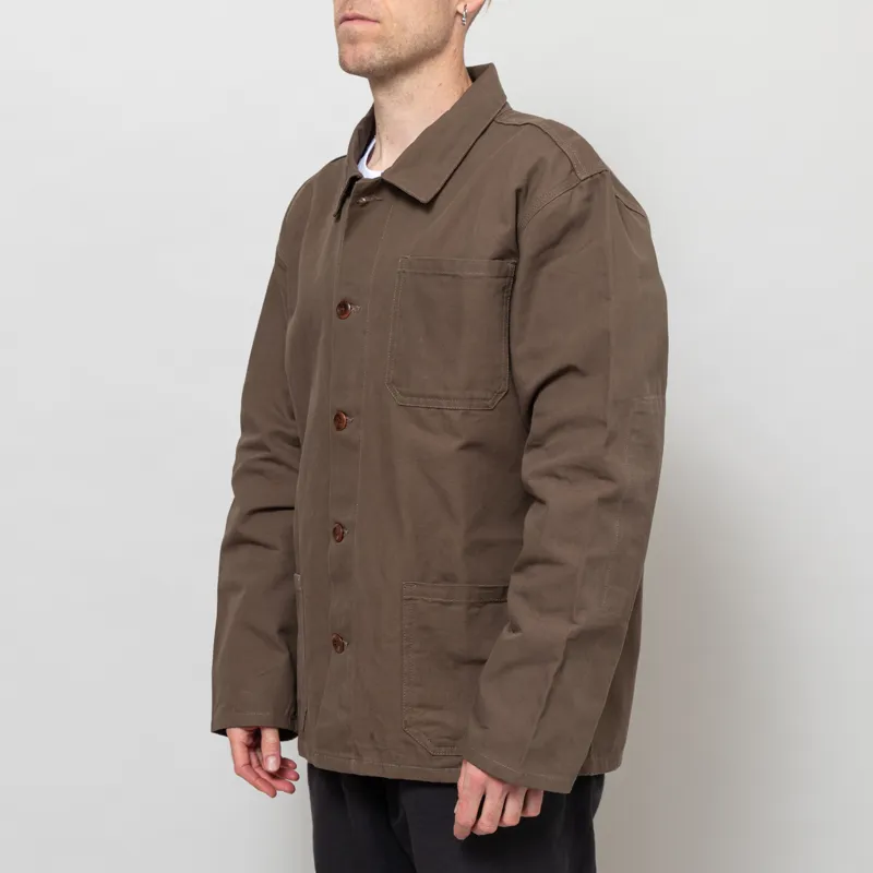 Uskees 3001 Buttoned Overshirt Dark Taupe-1