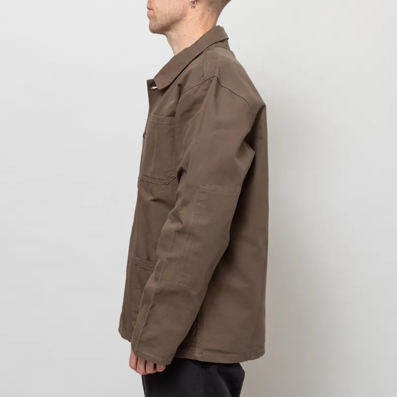 Uskees 3001 Buttoned Overshirt Dark Taupe-2