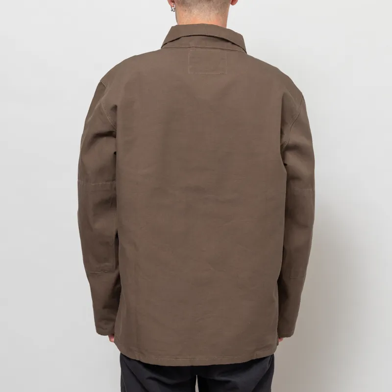 Uskees 3001 Buttoned Overshirt Dark Taupe-3