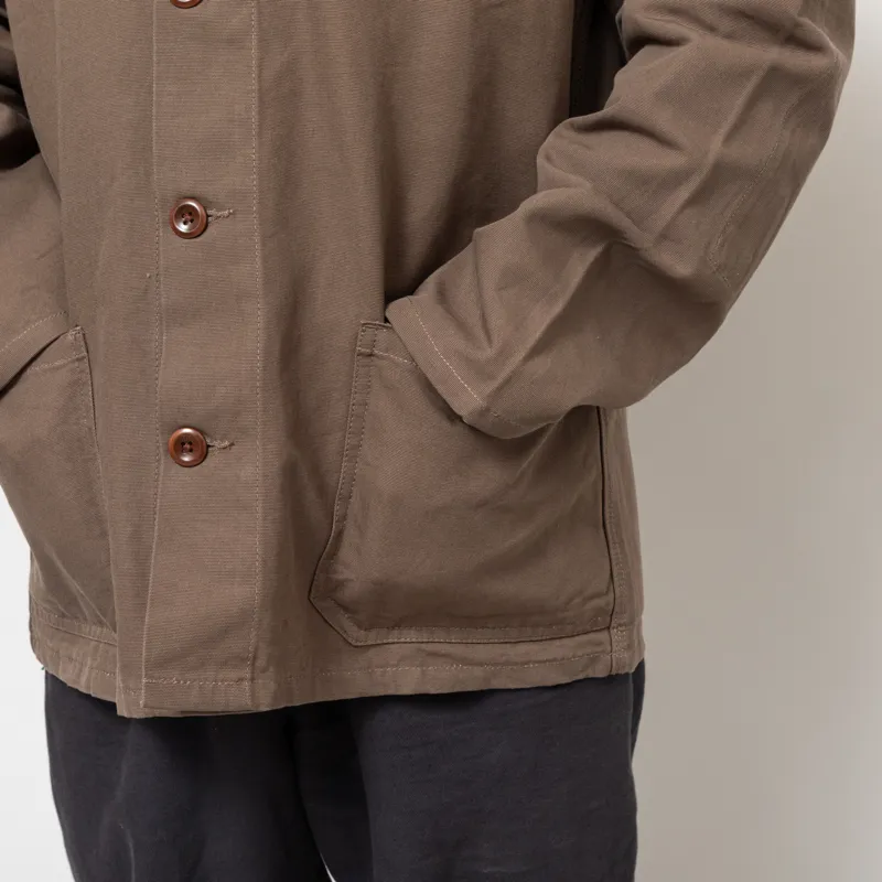 Uskees 3001 Buttoned Overshirt Dark Taupe-8