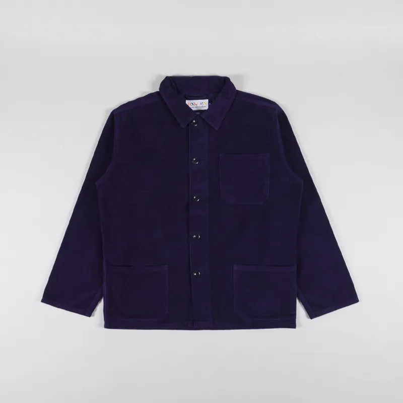 Uskees 3001 Corduroy Buttoned Overshirt Deep Indigo