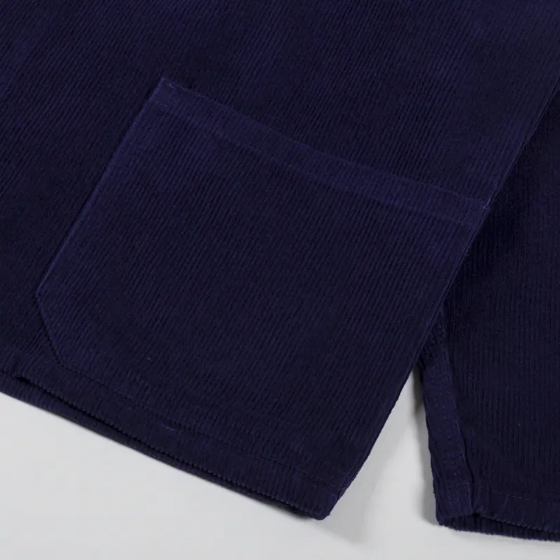 Uskees 3001 Corduroy Buttoned Overshirt Deep Indigo-9