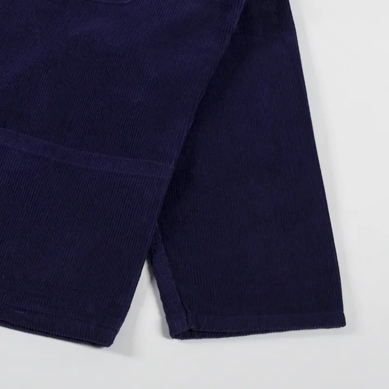 Uskees 3001 Corduroy Buttoned Overshirt Deep Indigo-7