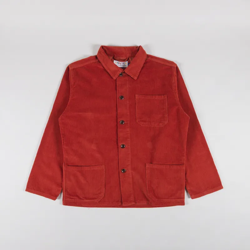 Uskees 3001 Corduroy Buttoned Overshirt Rust