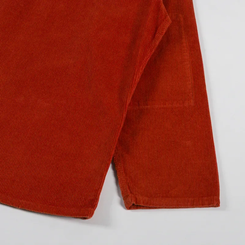 Uskees 3001 Corduroy Buttoned Overshirt Rust-8