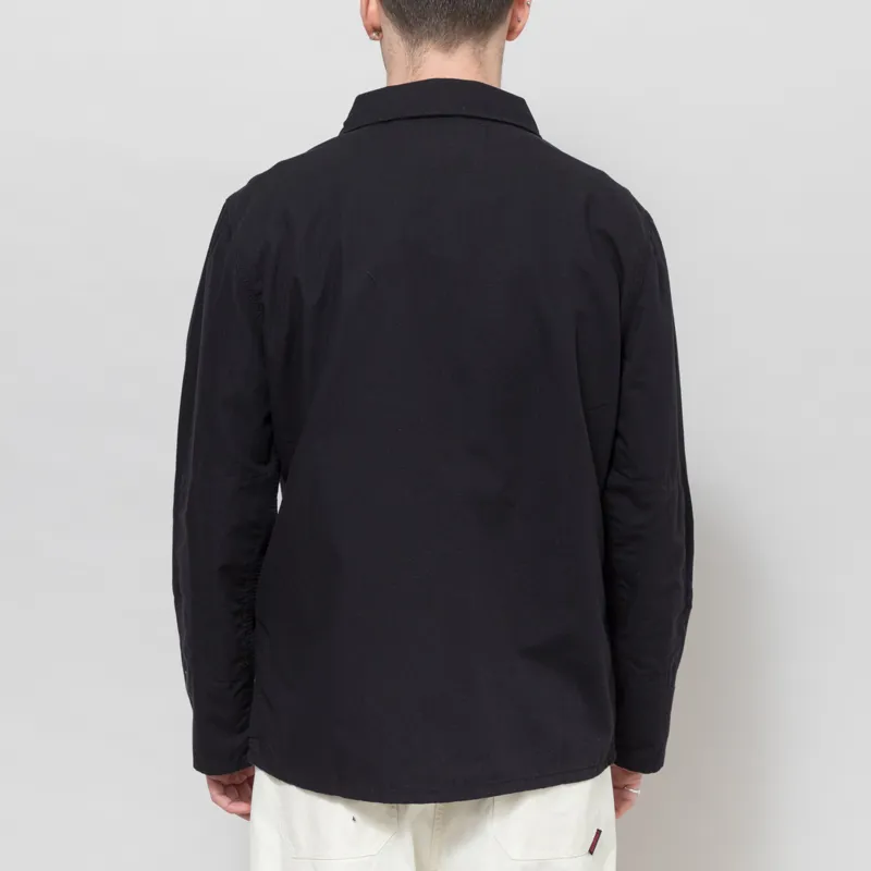 Uskees 3001 Ripstop Buttoned Overshirt Black-2