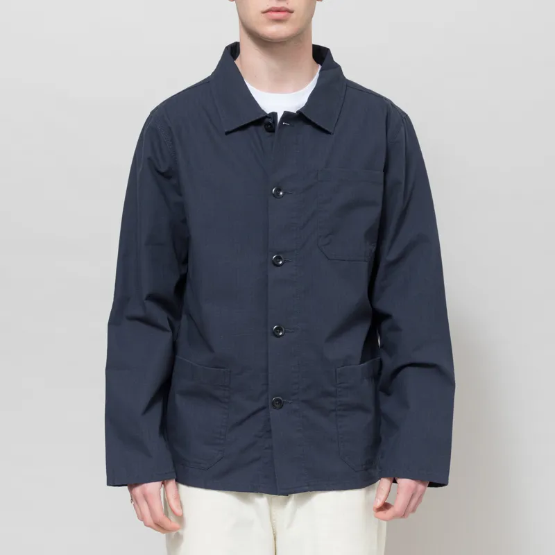 Uskees 3001 Ripstop Buttoned Overshirt Blueberry