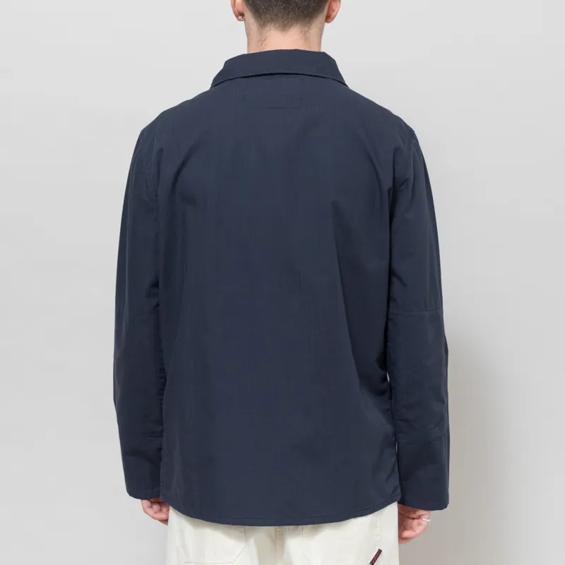 Uskees 3001 Ripstop Buttoned Overshirt Blueberry-2