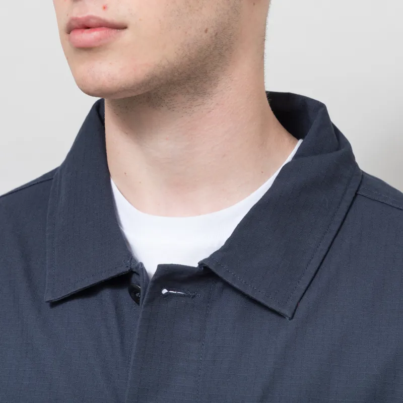 Uskees 3001 Ripstop Buttoned Overshirt Blueberry-3