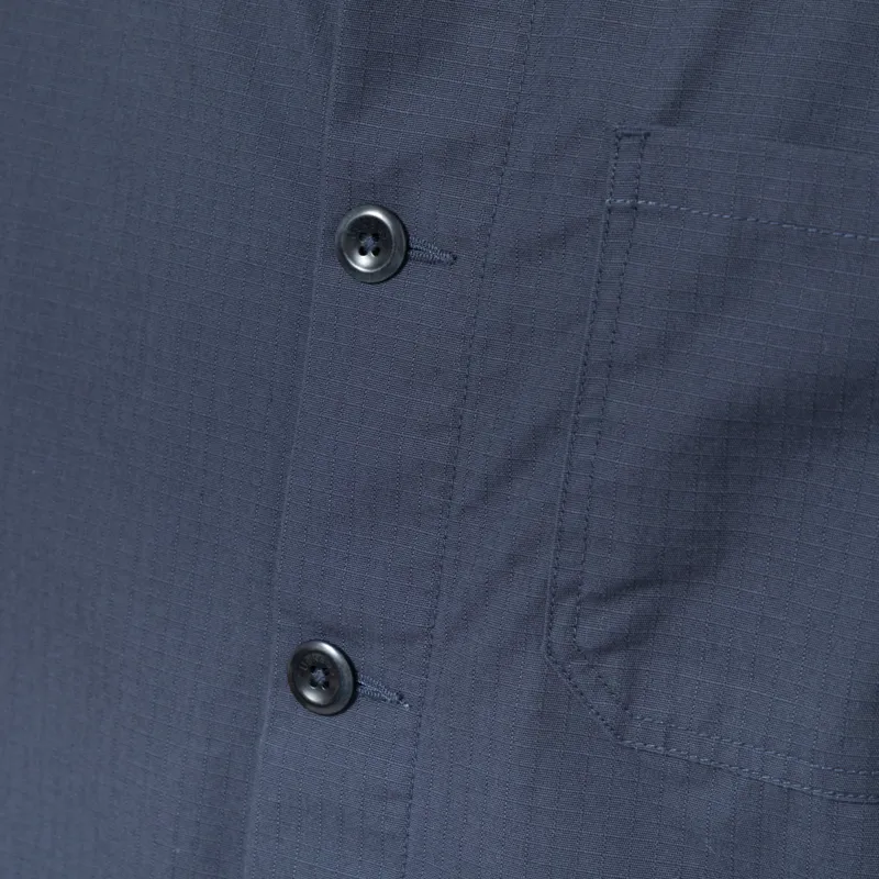 Uskees 3001 Ripstop Buttoned Overshirt Blueberry-6