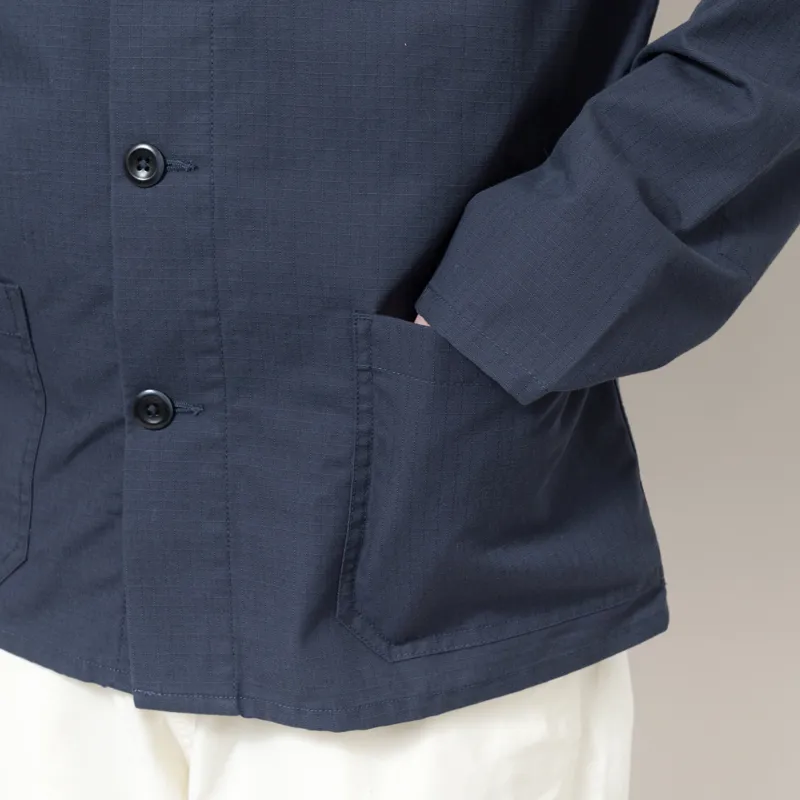 Uskees 3001 Ripstop Buttoned Overshirt Blueberry-7