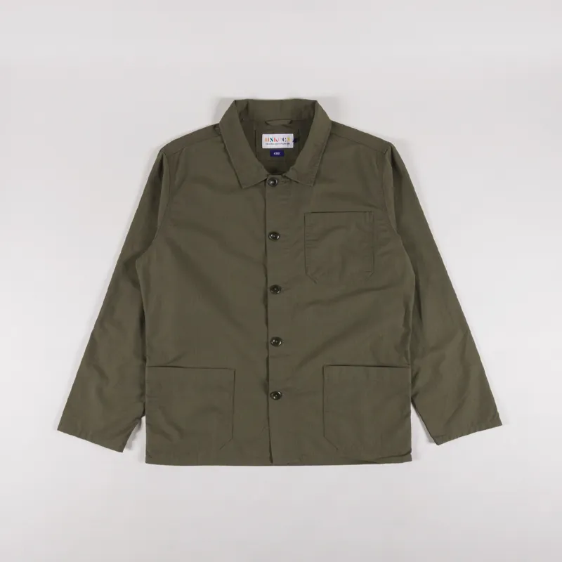 Uskees 3001 Ripstop Buttoned Overshirt Ivy Green