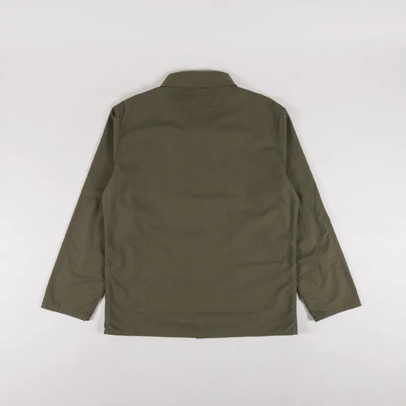 Uskees 3001 Ripstop Buttoned Overshirt Ivy Green-1