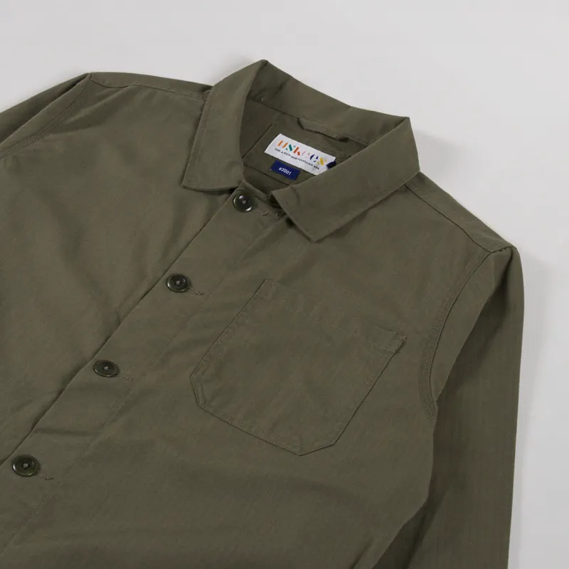 Uskees 3001 Ripstop Buttoned Overshirt Ivy Green-2