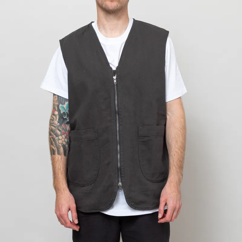 Uskees 3036 Drill Zip Up Vest Charcoal 