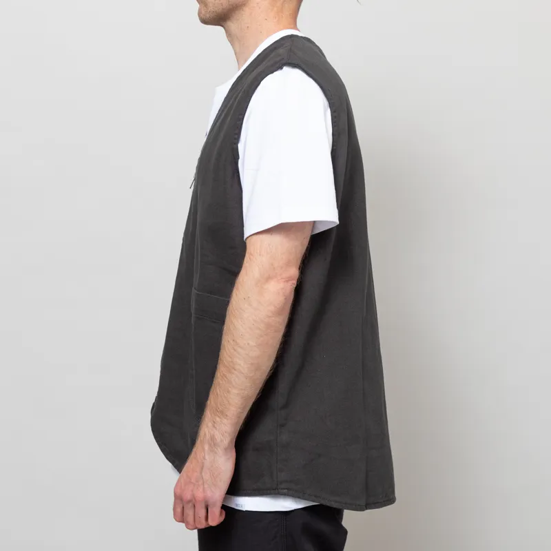 Uskees 3036 Drill Zip Up Vest Charcoal -2