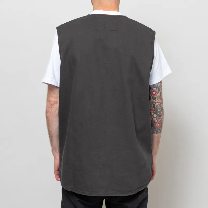 Uskees 3036 Drill Zip Up Vest Charcoal -3