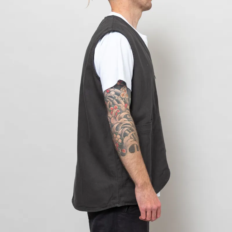 Uskees 3036 Drill Zip Up Vest Charcoal -4