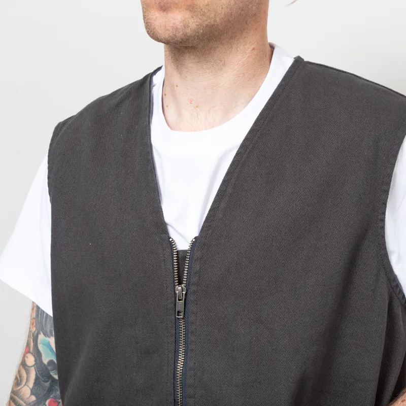Uskees 3036 Drill Zip Up Vest Charcoal -5