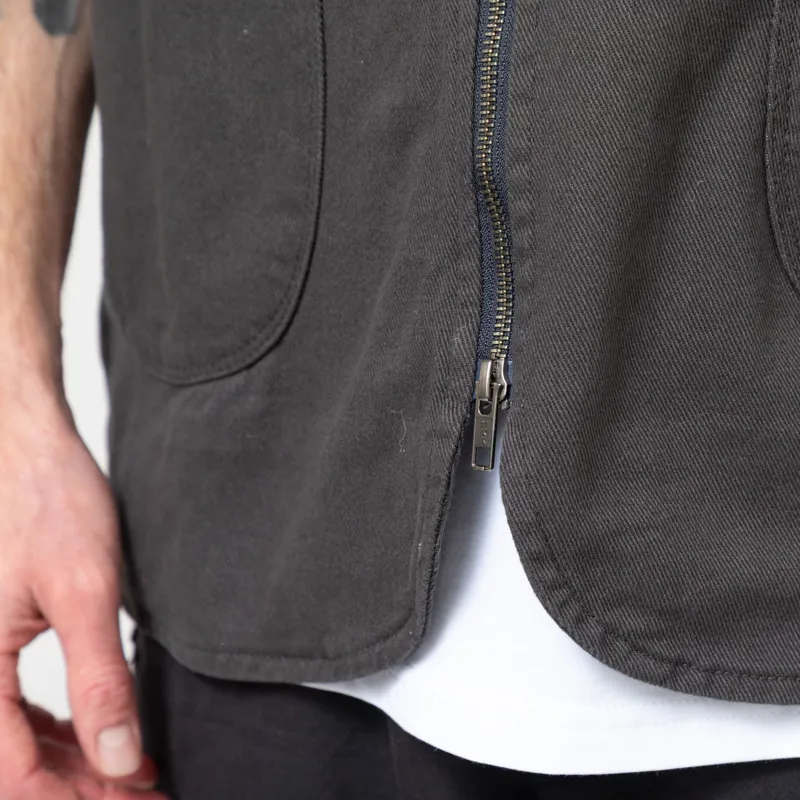 Uskees 3036 Drill Zip Up Vest Charcoal -7