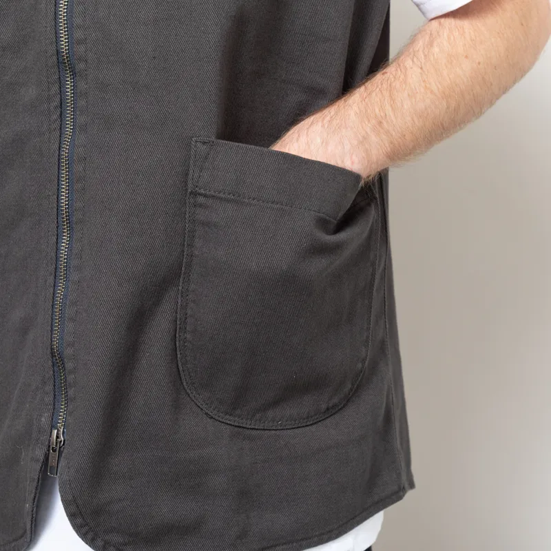 Uskees 3036 Drill Zip Up Vest Charcoal -8