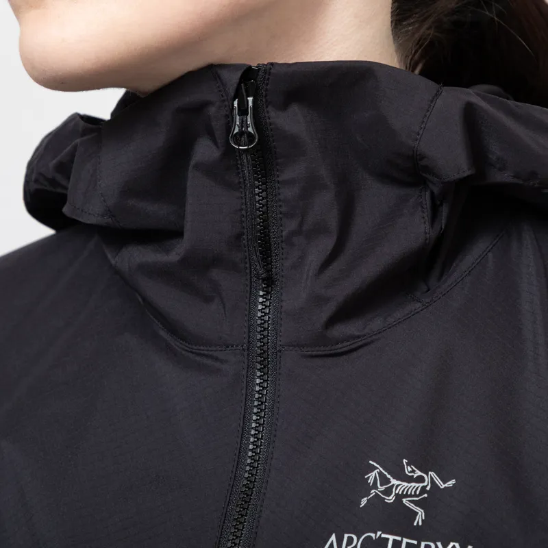 Arc'teryx Womens Lightweight Jacket Squamish Ripstop Hoody Black
