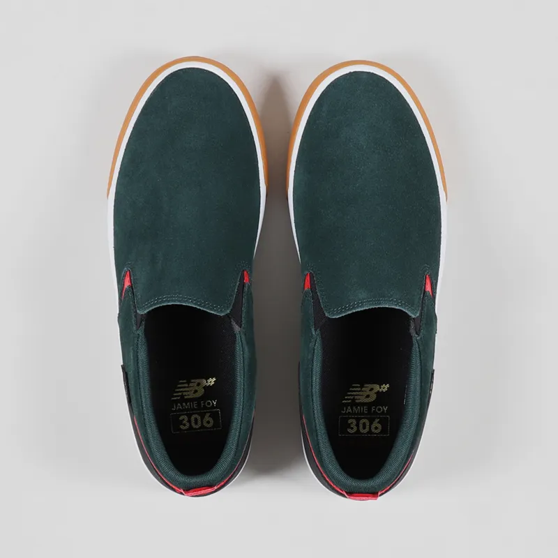 New Balance Numeric 306 Jamie Foy Slip-On Shoes Green Black-3