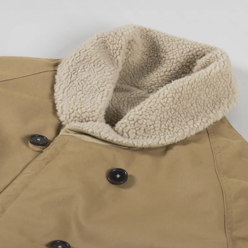 Universal Works Reversible Mackinaw Jacket Sand Brush P Tech Sherpa-9