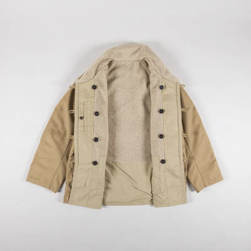 Universal Works Reversible Mackinaw Jacket Sand Brush P Tech Sherpa-1