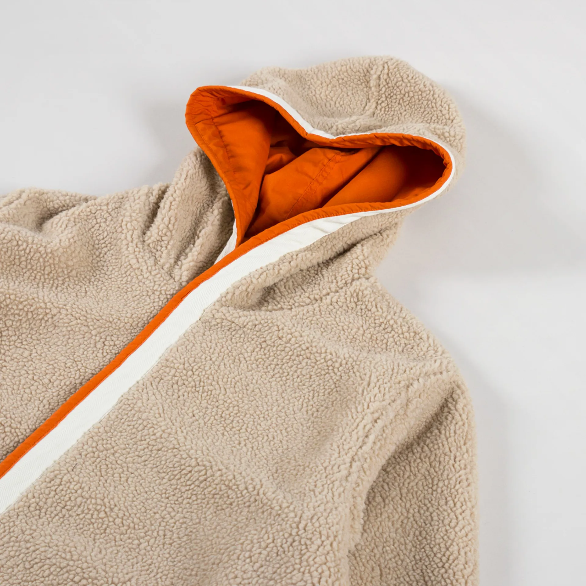 Universal Works Mens Reversible Simple Hooded Jacket Orange Sand