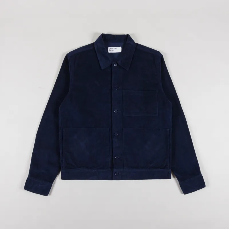 Universal Works Uniform Jacket Navy Fine Cord