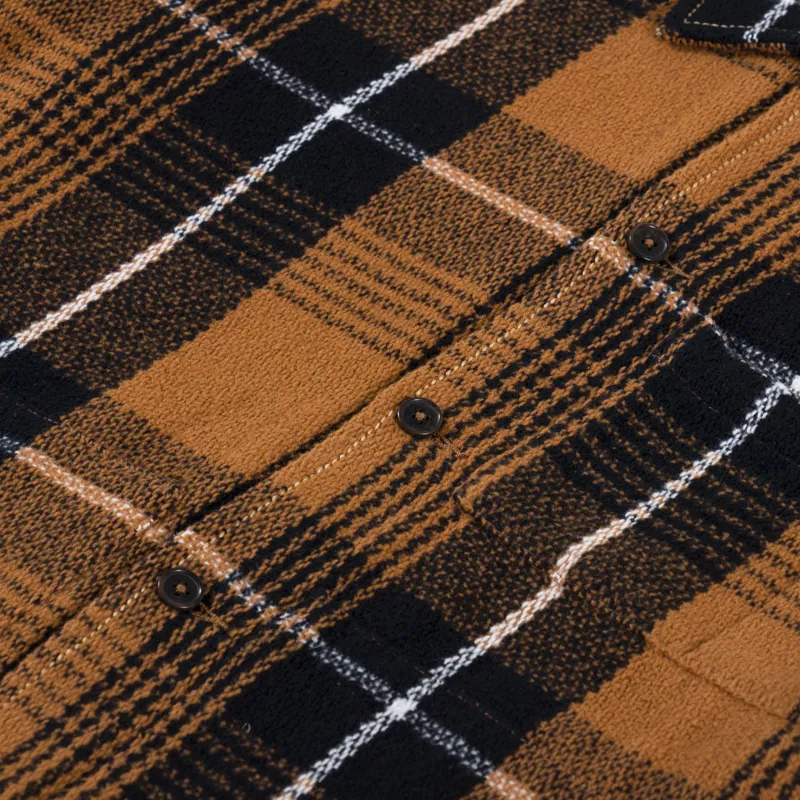 Universal Works Uniform Jacket Earth II Check Brown-5