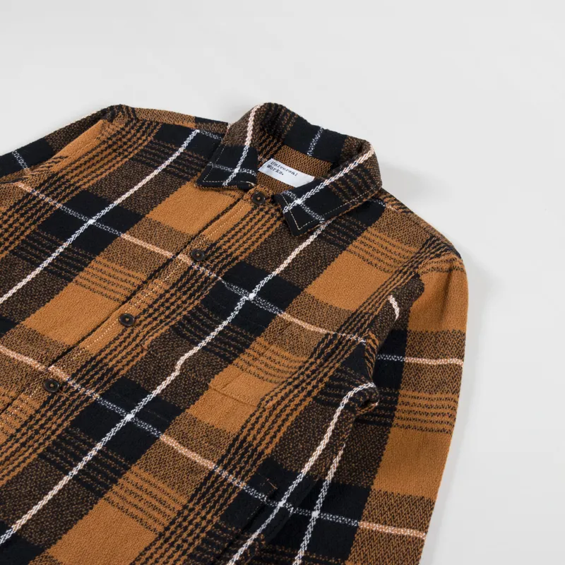 Universal Works Uniform Jacket Earth II Check Brown-2