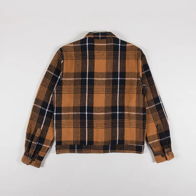 Universal Works Uniform Jacket Earth II Check Brown-1