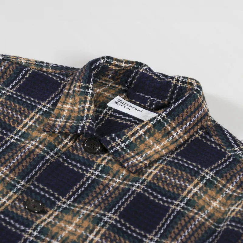 Universal Works Easy Jacket Navy Green Lake Cotton-4