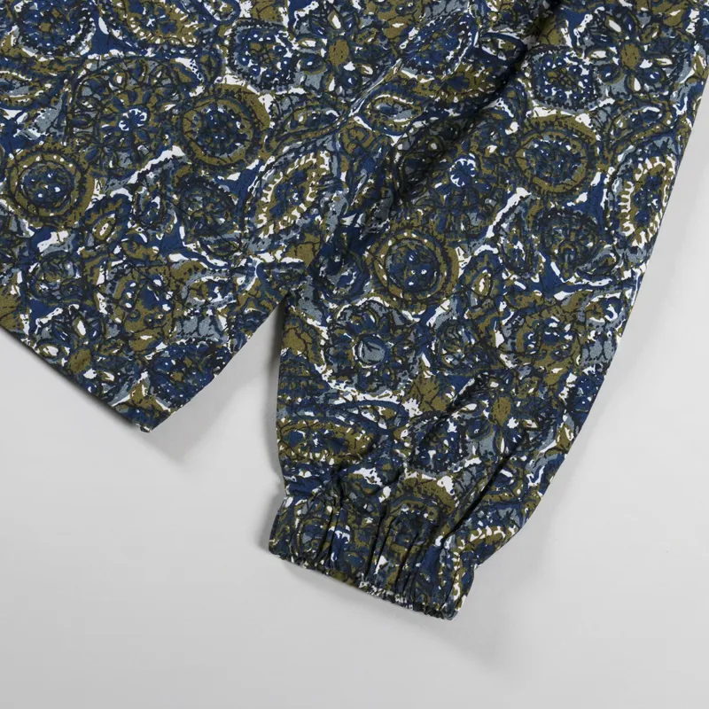 Universal Works Pullover Anorak Navy Artist Print Cotton-7