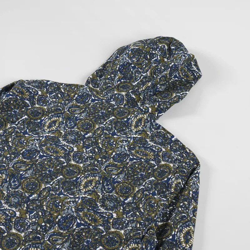 Universal Works Pullover Anorak Navy Artist Print Cotton-3