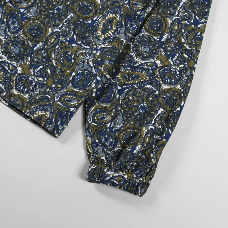 Universal Works Pullover Anorak Navy Artist Print Cotton-6