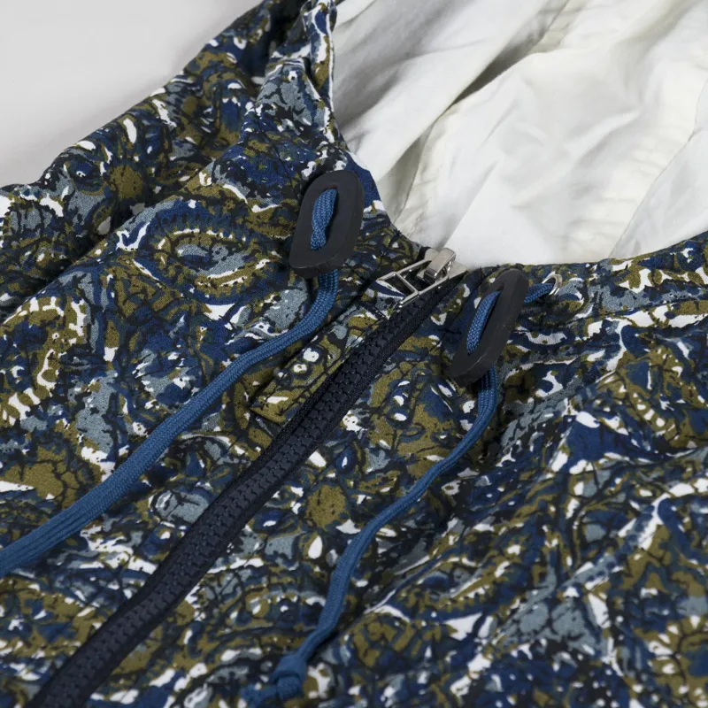 Universal Works Pullover Anorak Navy Artist Print Cotton-4