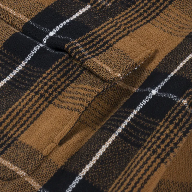 Universal Works Pullover Anorak Brown Earth II Check-6