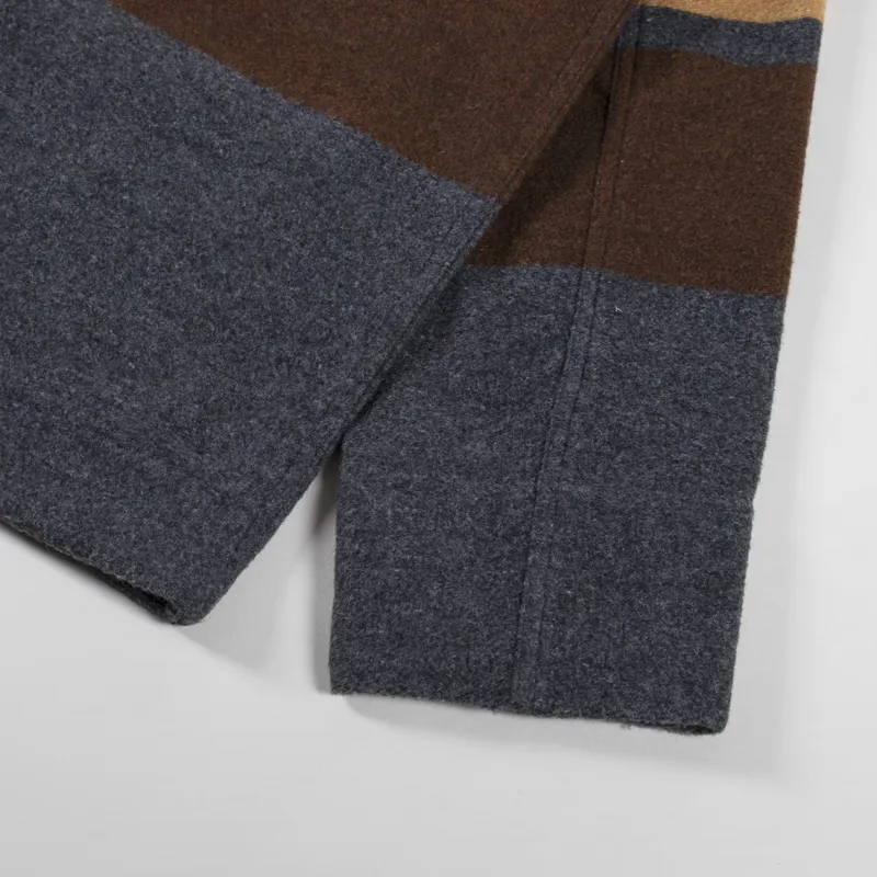 Universal Works Merchant Jacket Charcoal Stripe Blanket Wool Mix-9