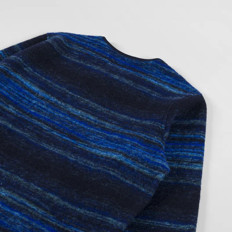 Universal Works Military Liner Jacket Blue Mississippi Fleece-3