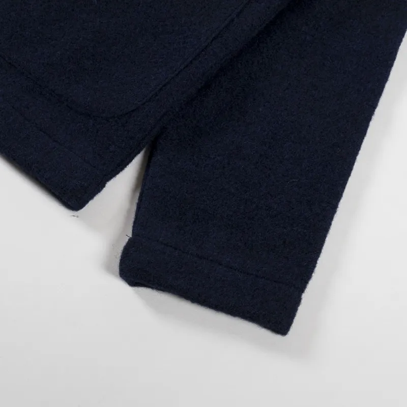 Universal Works Womens Field Jacket Navy Wool Fleece-12