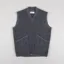 Universal Works Zip Waistcoat Grey Marl Wool Fleece