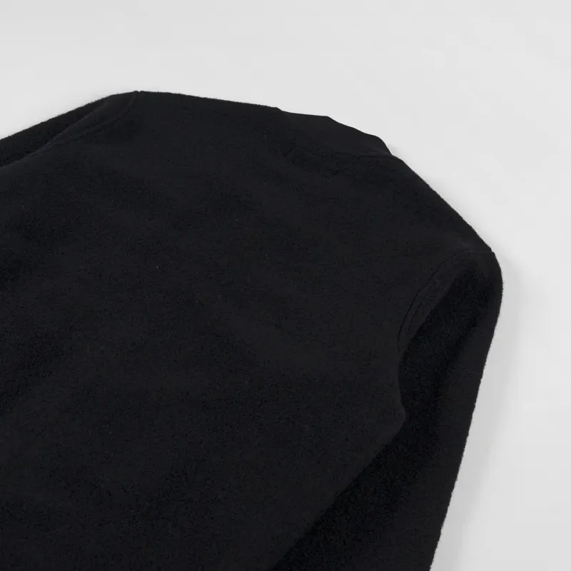 Universal Works Zip Bomber Black Wool Fleece-3