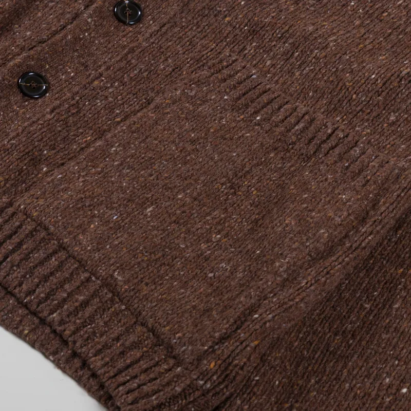 Universal Works Langdale Cardigan Tweed Knit Brown-6
